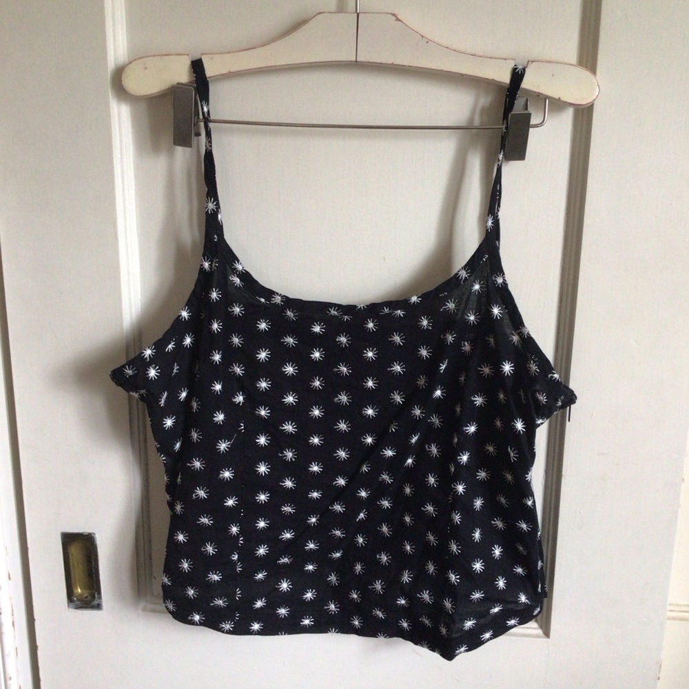 Route 66 Black Daisy Print Camisole